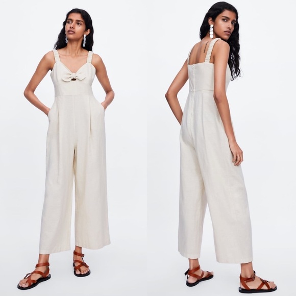ZARA Knotted Jumpsuit - Picture 1 of 7